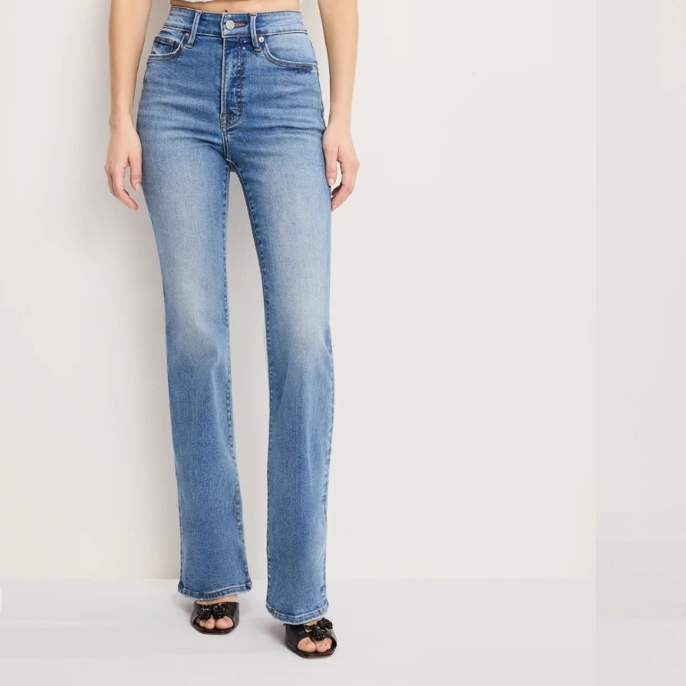 Good American Light Blue Boot Cut Jeans